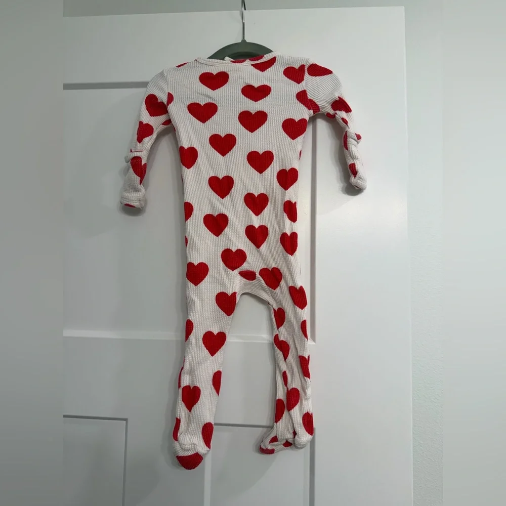 Spearmint Love Heart Patterned Kids One Piece